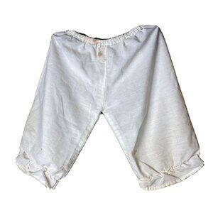 Vintage handmade white bloomers pantaloone size 4T with 16” waist DISTRESSED